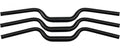 Drei schwarze matte Ergotec M-Bar S Alu Lenkerbügel 31,8x700mm, 14 Grad Kröpfung, Level6.