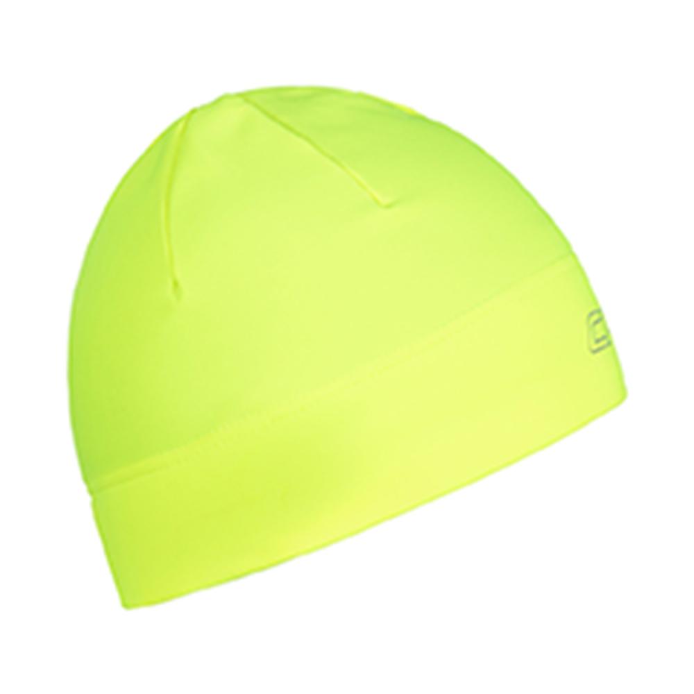 CHIBA Thermofleece Mütze - S/M, neongelb, atmungsaktiv, reflektierend