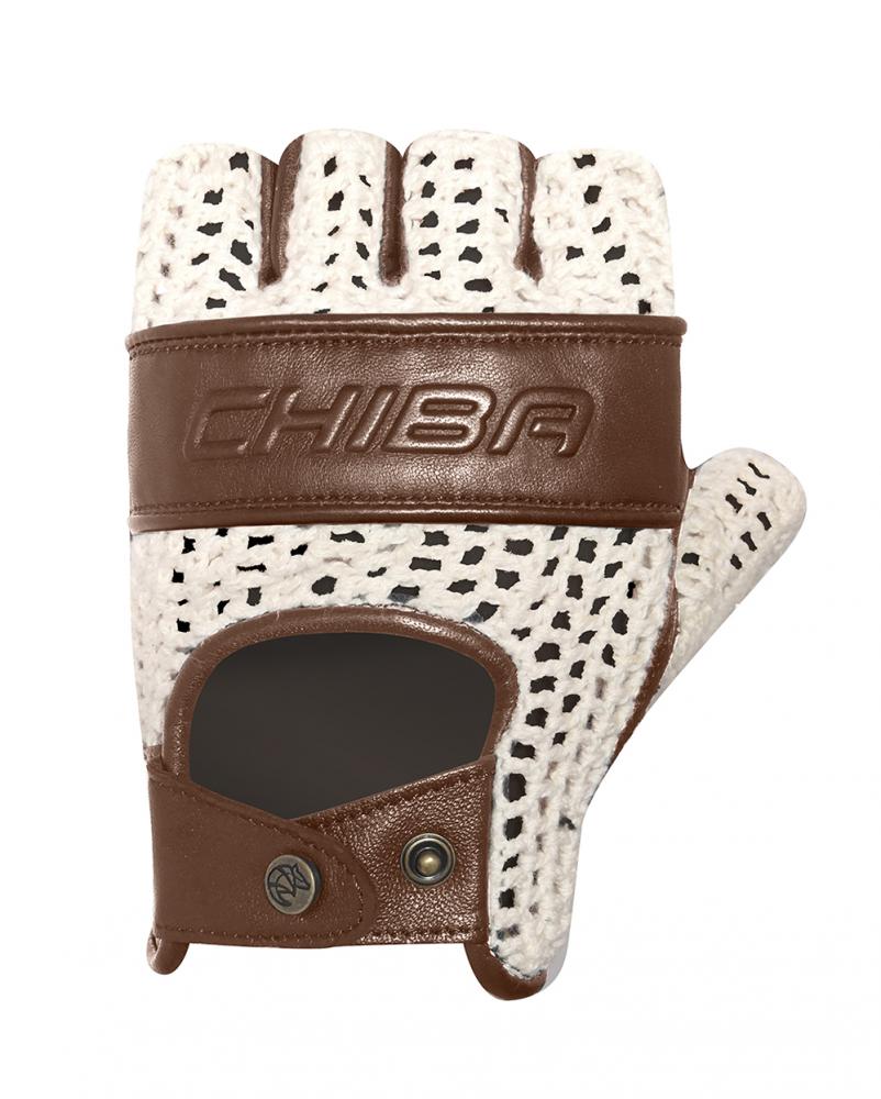 CHIBA Pure Nature - Radhandschuhe XL beige/braun, Retro, Naturmaterial, gepolstert