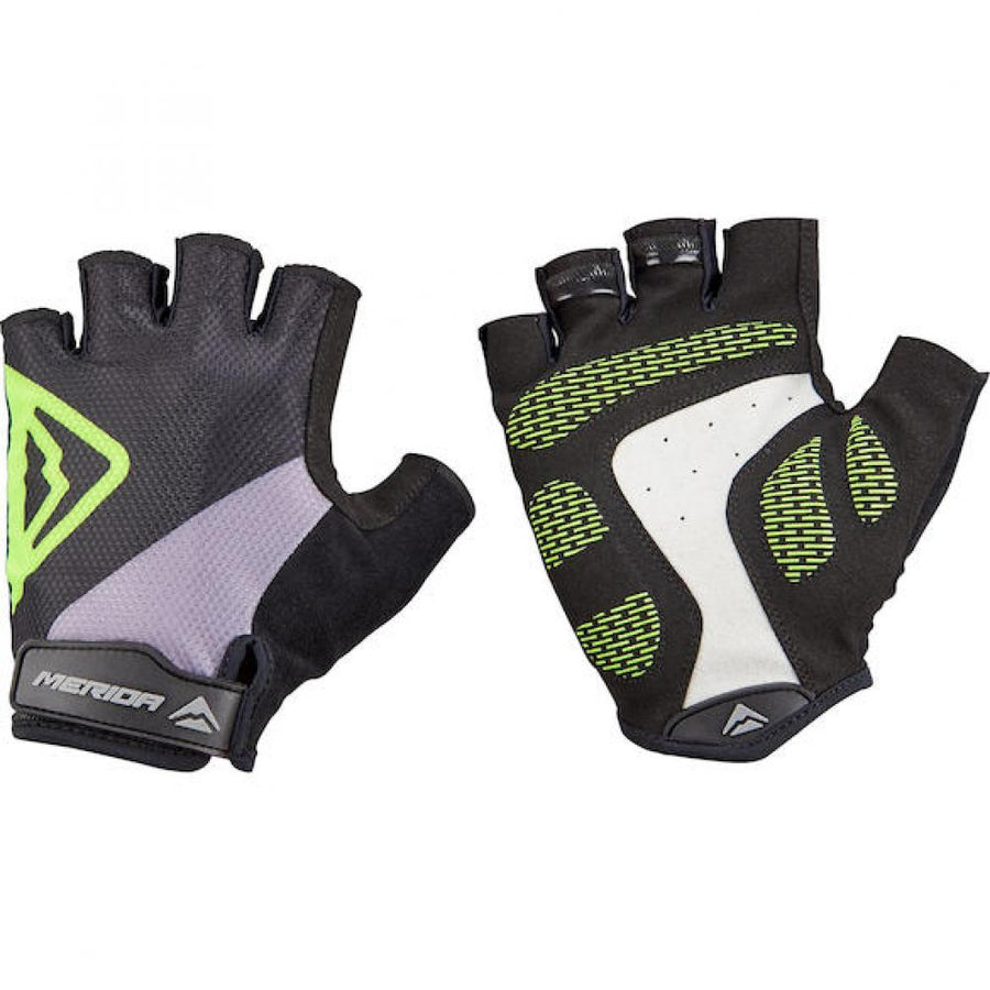 Merida Handschuhe CLASSIC schwarz/grün S Schwarz/grün - komfortabler Grip und Stoßdämpfung
