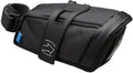 Schwarze PRO Performance M Satteltasche, kompakt, mit blauem PRO Logo, für Werkzeug und Ersatzschlauch.