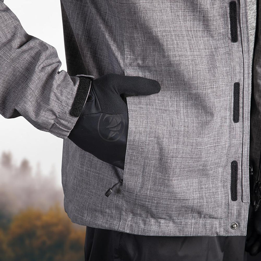 CHIBA Allweather Jacke - wasserdicht, winddicht, atmungsaktiv, Größe L, hellgrau