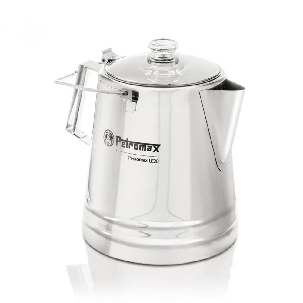 Petromax Perkolator Perkomax LE28 Edelstahl 3 Liter, für Kaffee oder Tee, geeignet für Lagerfeuer und Herd, robust und langlebig