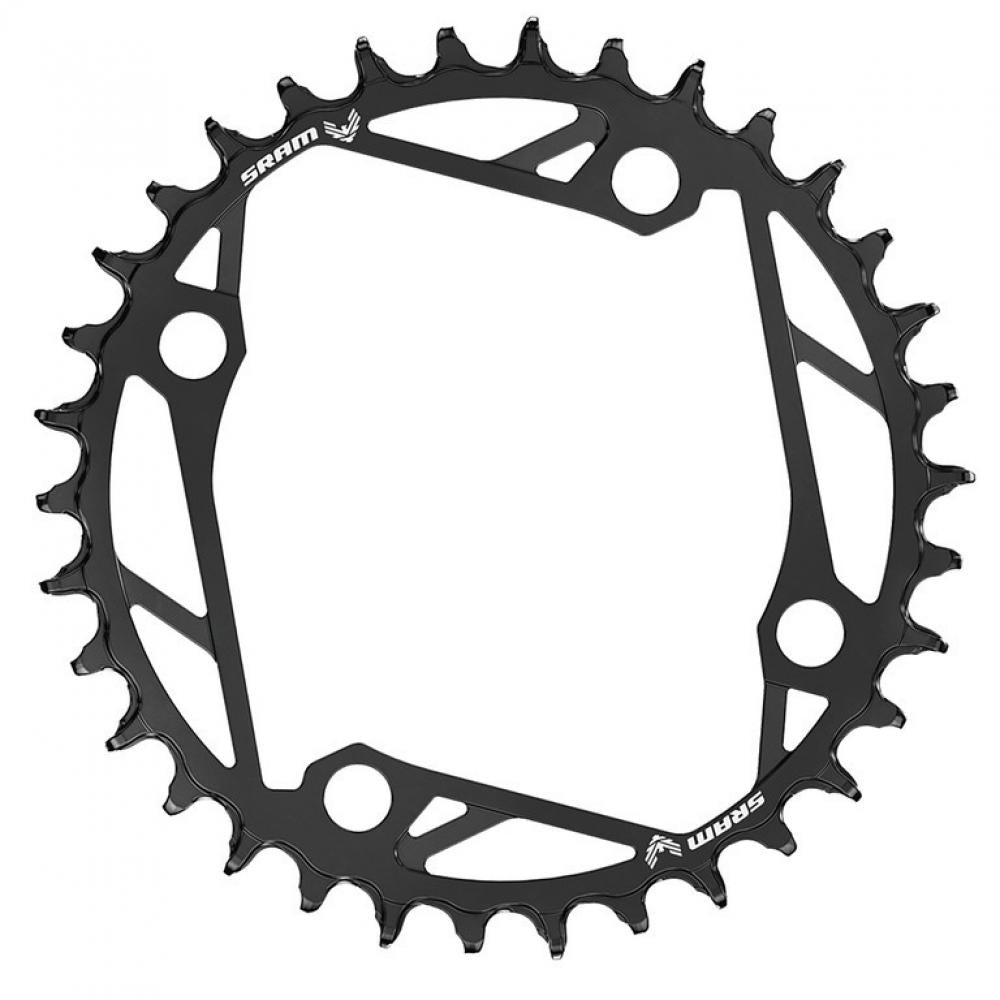 Schwarzes SRAM E-MTB T-Type Eagle 34T Kettenblatt, effizienter Antrieb für moderne E-MTBs.