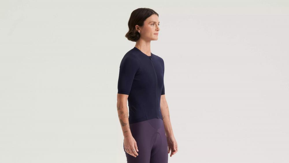 PRIME Damen Jersey Kurzarm Dunkelblau XS - Atmungsaktives Funktionsshirt für Sport und Freizeit - Trikot