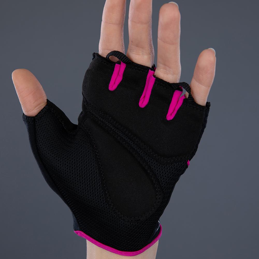 CHIBA Lady Gel - Damen Radhandschuhe schwarz/pink, Gelpolsterung, Größe M