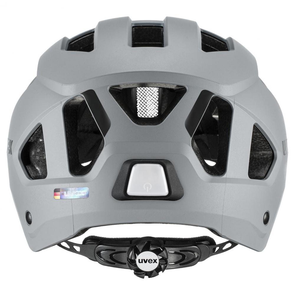 uvex city stride City-Fahrradhelm rhino matt, 59-61 cm, Inmould, 3D IAS, monomatic, FAS-Gurtband, LED