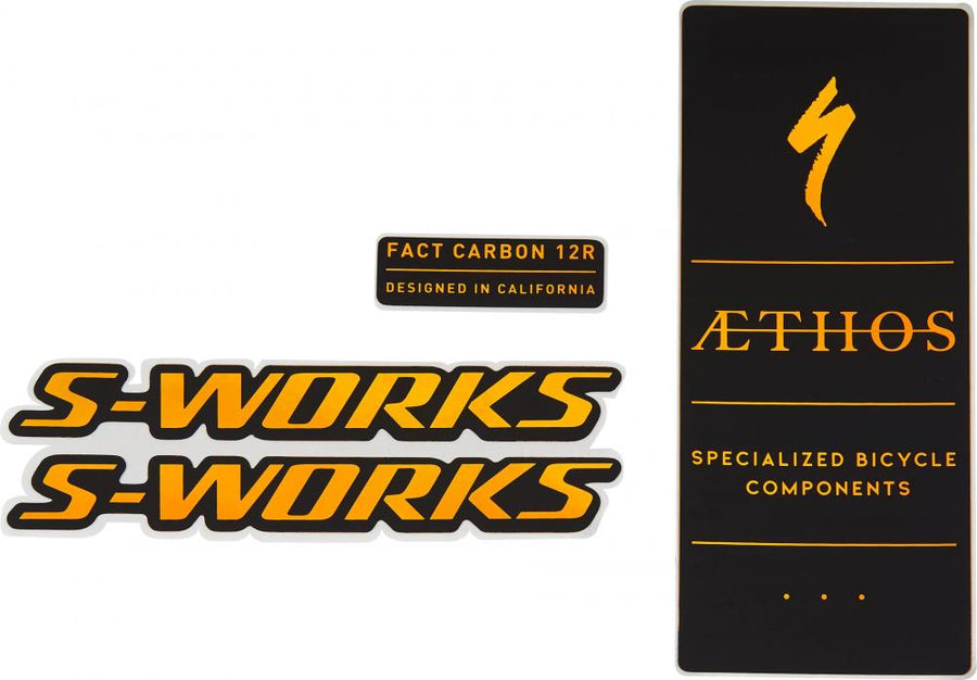 Specialized Aethos Rahmen Decal Kit Jetfuel 58/61cm - Aufkleber Set MY21 - Decal-Kit