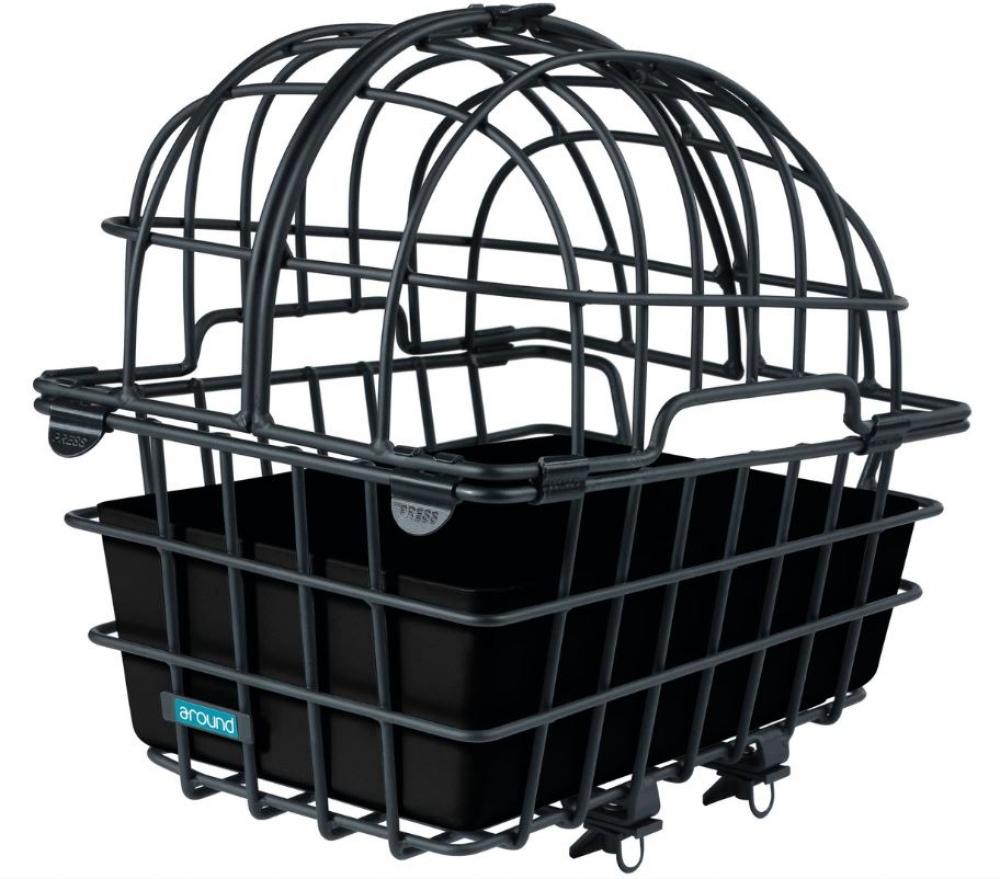 Around Hundekorb Luna Alu schwarz  Stabiler und moderner Hundekorb aus Aluminium, langlebig und pflegeleicht, Maße 46x33x45 cm, ideal für kleine Hunde