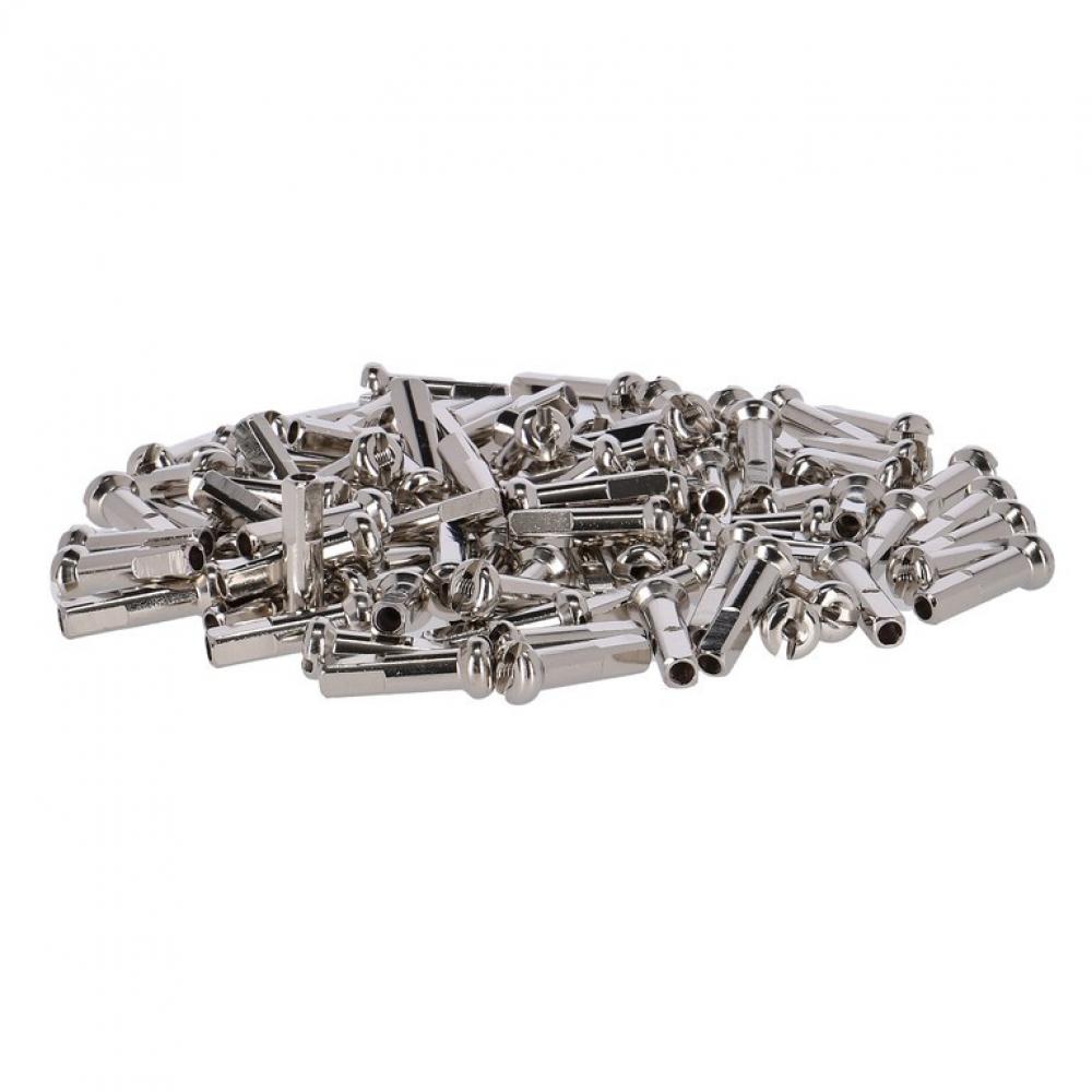 Dt Swiss Nippel Pro Lock 2.0x12mm Messing Vernickelt 100 Stück Silber
