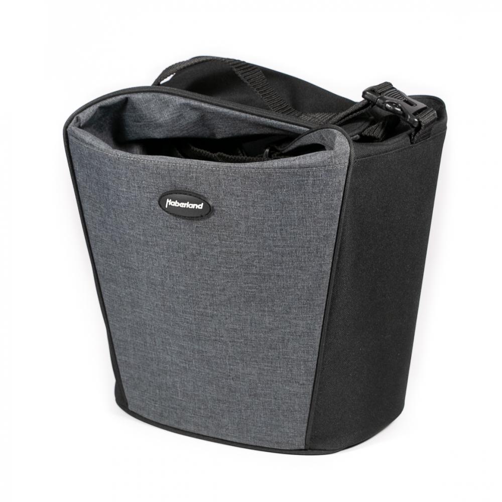 Haberland Lenkertasche Britta anthrazit/schw - praktische Lenkertasche für Alltag und Tour