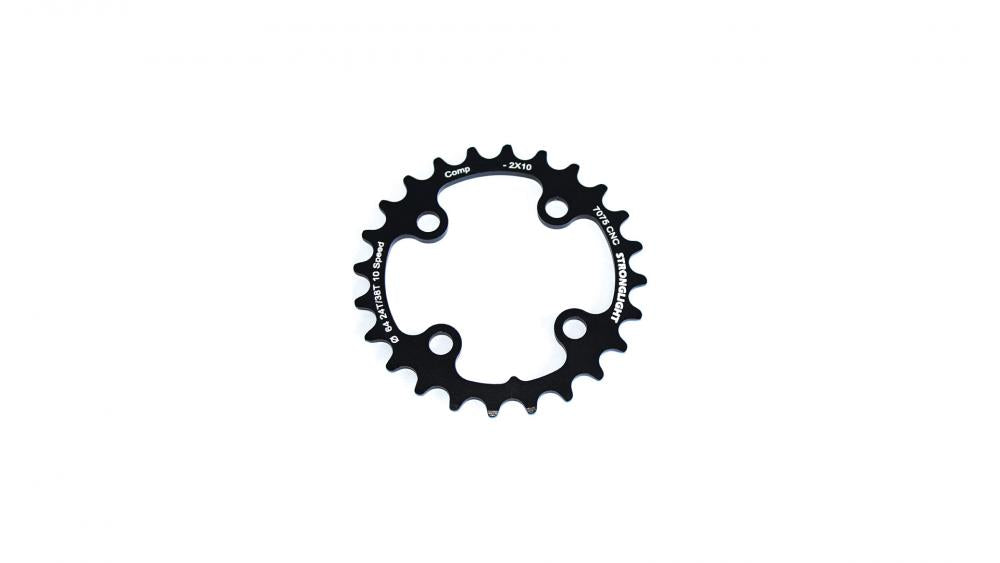 Stronglight CT2 Kettenblatt 24Z 4-Arm 64MM, schwarz für Sram/Shimano 10-fach Schaltungen.