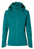 Basil Skane Damen Regenjacke teal green S - atmungsaktiv & wasserdicht (10.000 WP/MVP), T-Fabric mit DWR-Beschichtung, taillierter Schnitt, reflektierend & helmtauglich
