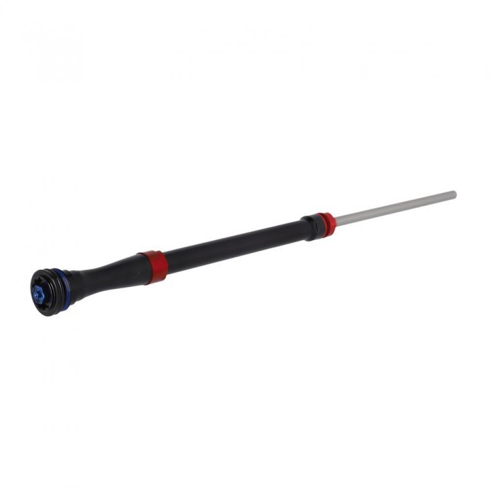 RockShox Pike Charger 2 RCT3 Dämpfer Upgrade Kit 27.5 Zoll, schwarz-rot mit blauem Einstellknopf.