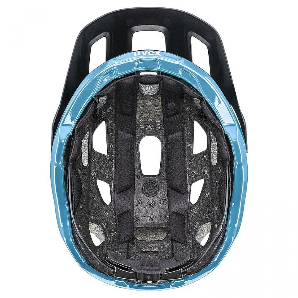Uvex React MTB-Helm deep space-azure matt 56-59 cm - Double Inmould, 3D IAS, Monomatic, EN 1078