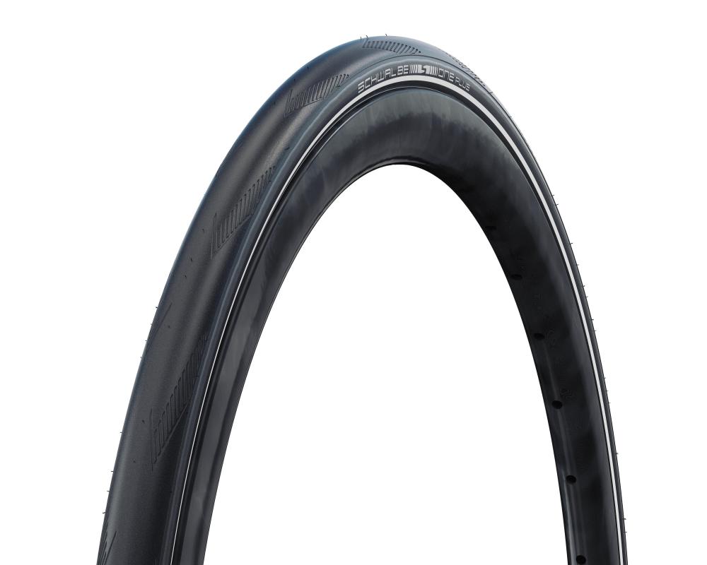 Schwalbe Drahtreifen ONE Plus Performance Line 28x1,0 Zoll (25-622) Schwarz/Reflex - maximaler Pannenschutz fürs Rennrad