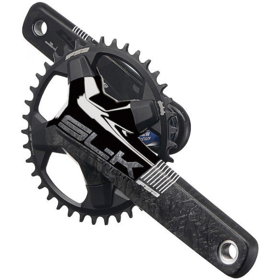 FSA Kurbelgarnitur SL-K Light BB386Evo 1x 175 mm Schwarz - leichte & steife Rennrad-Kurbel