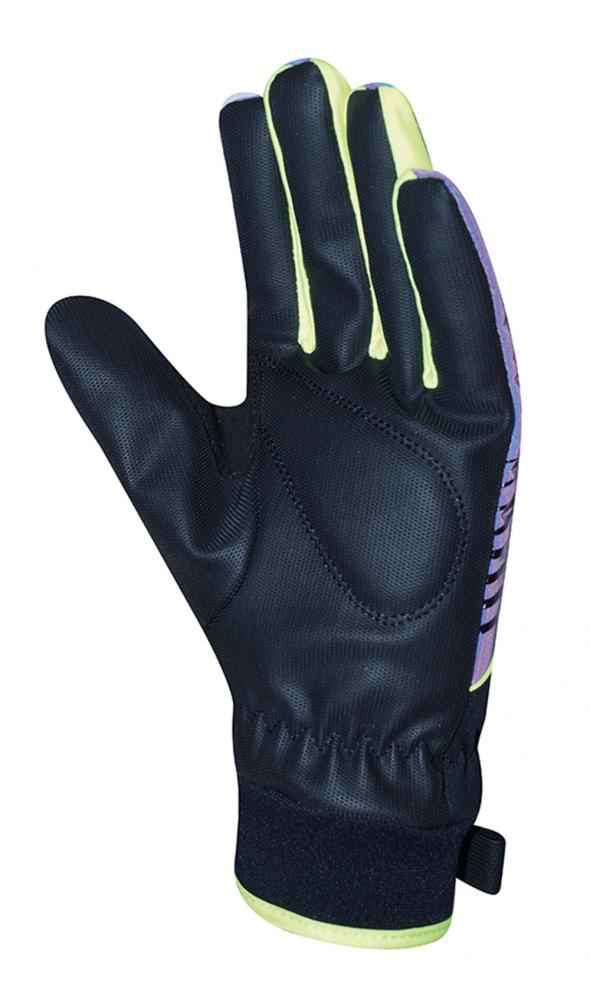 CHIBA Kids Waterproof - Kinder Radhandschuhe L, wasserdicht, atmungsaktiv, Rainbow reflex/schwarz