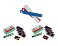 Zefal Reifenheber DP20 3er-Set blau-weiß-rot und zwei Tip-Top TT02 Reparatursets mit Flickzeug für Fahrräder.