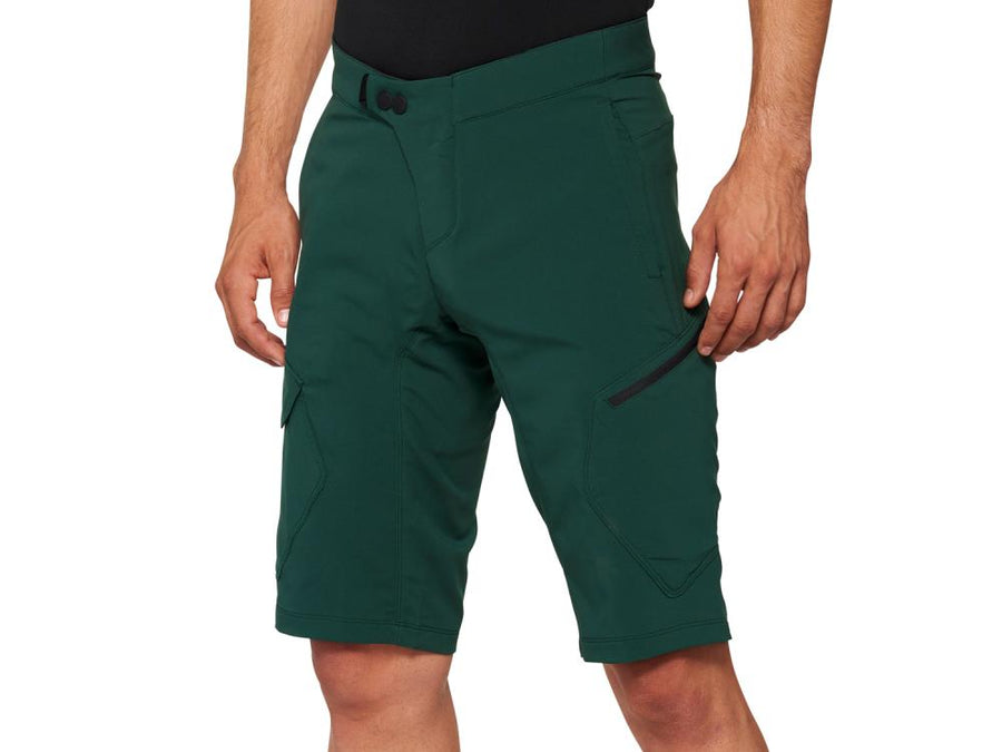 100% Ridecamp Short 36" Forest Green - leichte MTB-Short für maximale Bewegungsfreiheit