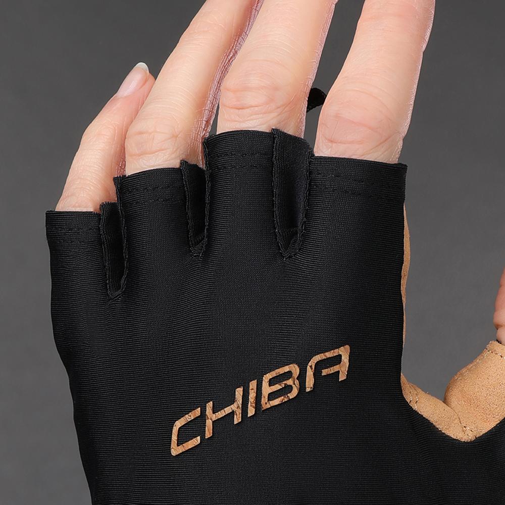 CHIBA ECO Glove Pro - Radhandschuhe schwarz, Größe M, atmungsaktiv & gepolstert