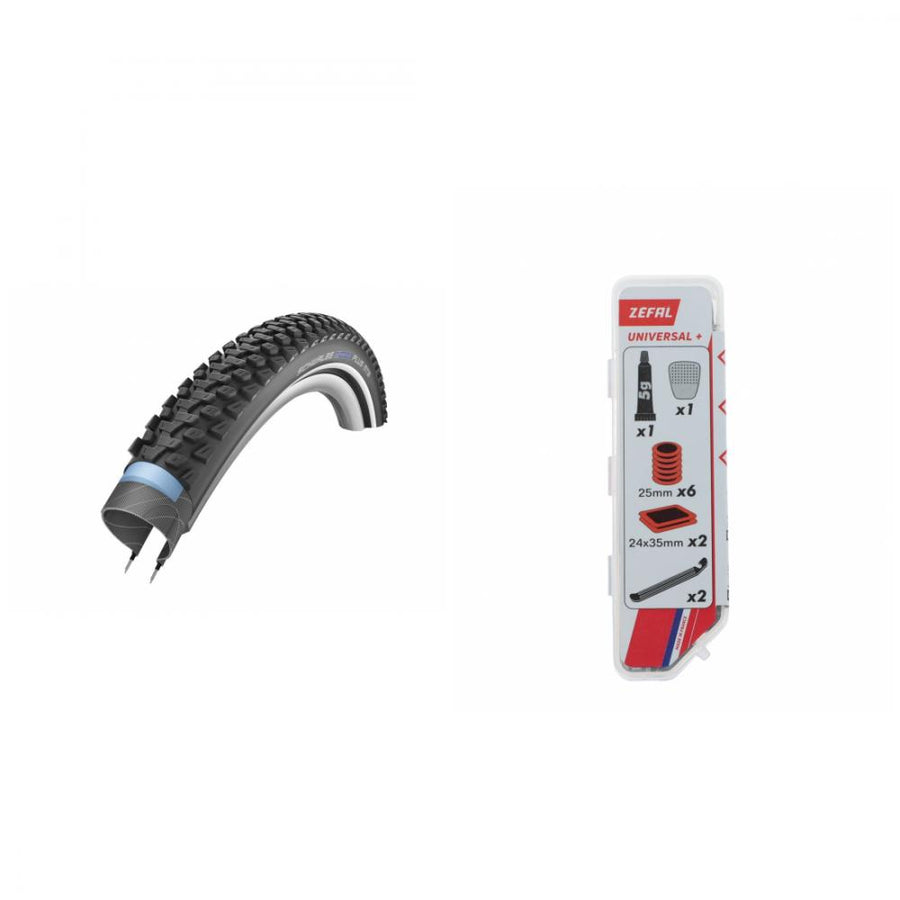 1x Schwalbe Marathon Plus MTB HS468 26x2.10 + 1x Zefal Reparatur-Set
