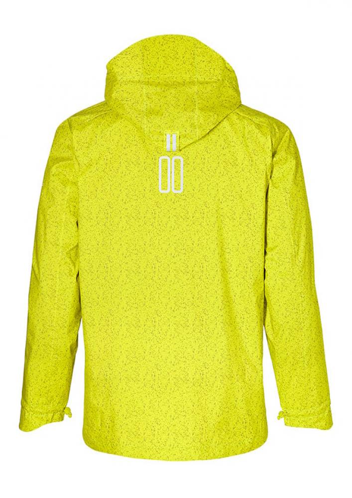 Basil Skane HiVis Herren Regenjacke neongelb, 360° reflektierend, wasserdicht, atmungsaktiv, ergonomisch, helmtaugliche Kapuz