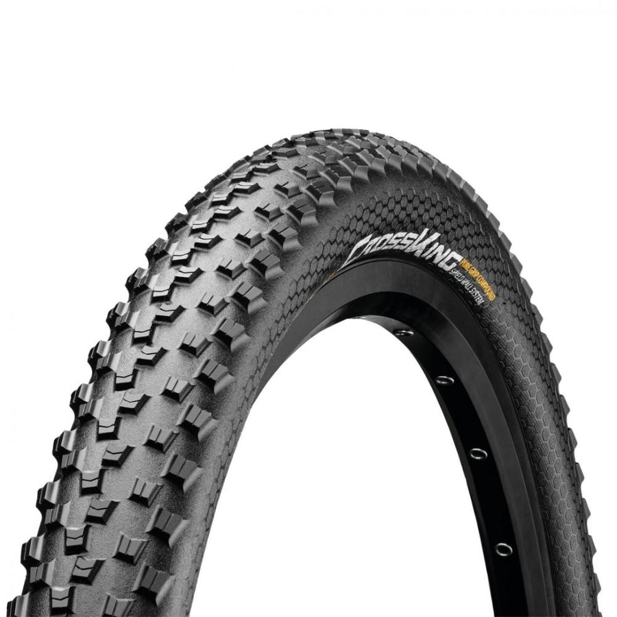 Continental Cross King Mountainbike-Reifen 27.5x2.60 schwarz mit Profil und Seitenwandbeschriftung.