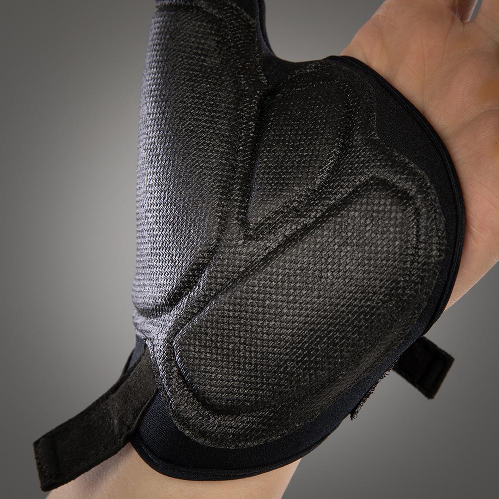 CHIBA Tetra - Rollstuhl-Handschuhe XL schwarz mit Gelpolsterung und Aramid-Besatz