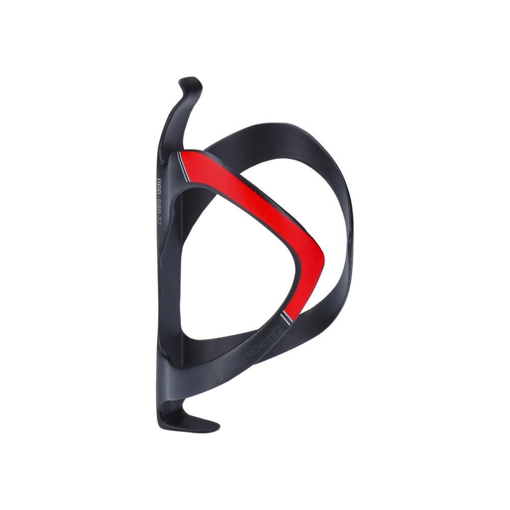 Bbb Flasschenhalter Fibercage Matt Schwarz/rot One Size Matt - Ultraleichter Carbon-flaschenhalter