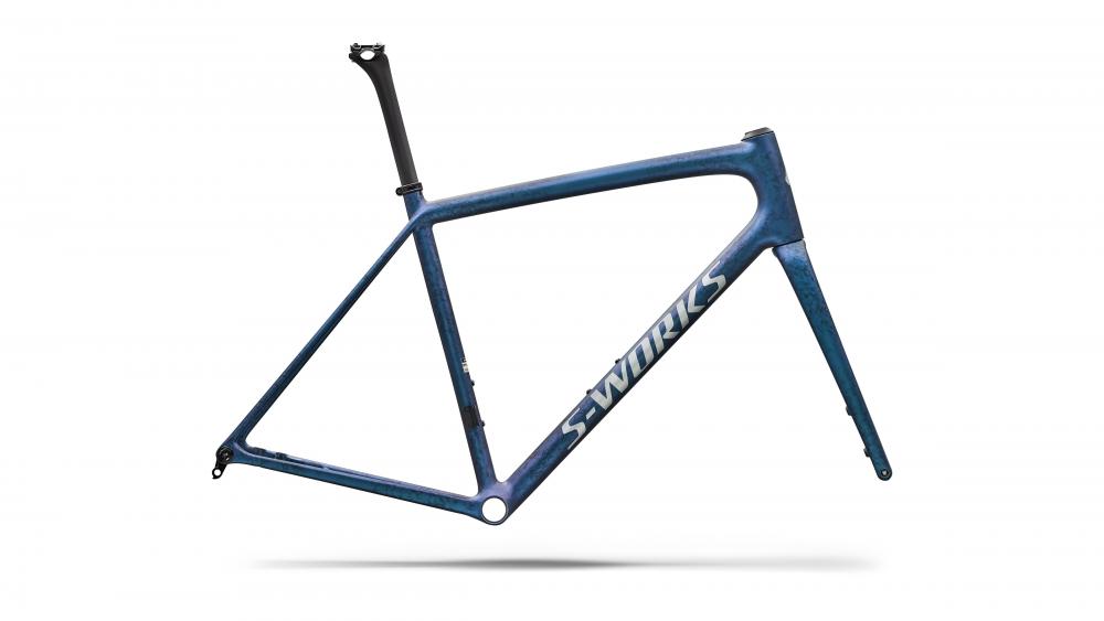 AETHOS SW Rahmenset - Rahmengröße 49 cm - Cyan Purple Chameleon/Grey Blue/Shadow Silver