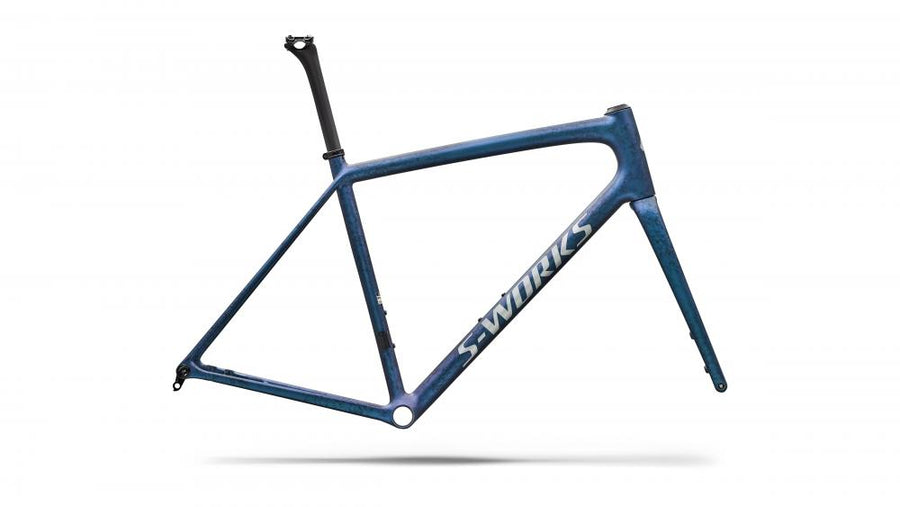 AETHOS SW Rahmenset - Rahmengröße 49 cm - Cyan Purple Chameleon/Grey Blue/Shadow Silver