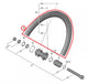 SHIMANO RIM FOR COMPLETE WHEEL,FOR WH-R8170-C50-TL, REAR:12MM E-THRU, 24H TUBELESS - 12MM