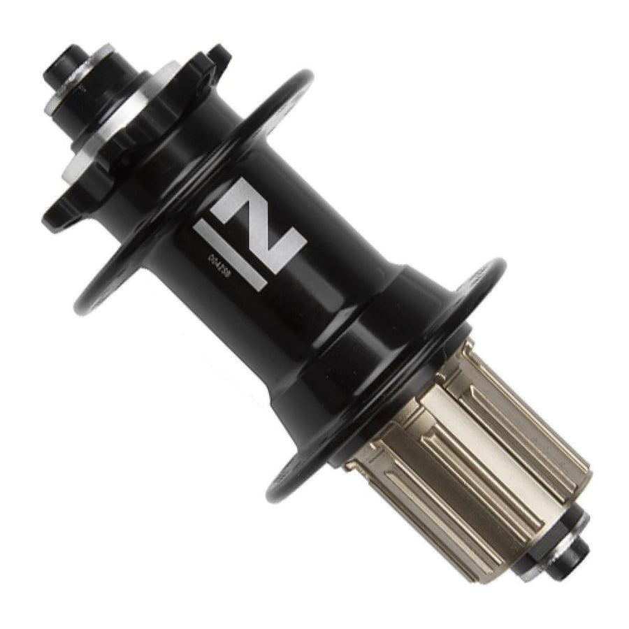 Schwarze Novatec Hinterradnabe D042SB SEALED mit 32 Loch, Disc 6-Loch, 8-11-fach.