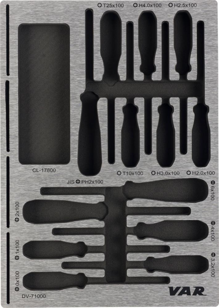 VAR Schubladeneinsatz MO-53402, ohne Werkzeuge - Ordnungssystem für CL-Schlüssel, Größe 53402