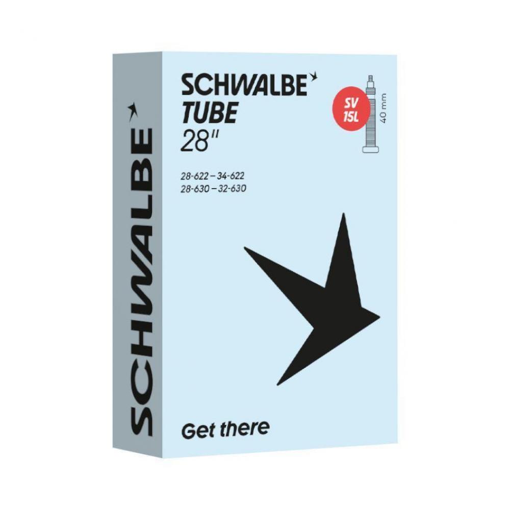 Schwalbe SCHLAUCH SV15L 28 Zoll (28/34-622)/630 40mm 28 - zuverlässiger Fahrradschlauch mit SV-Ventil