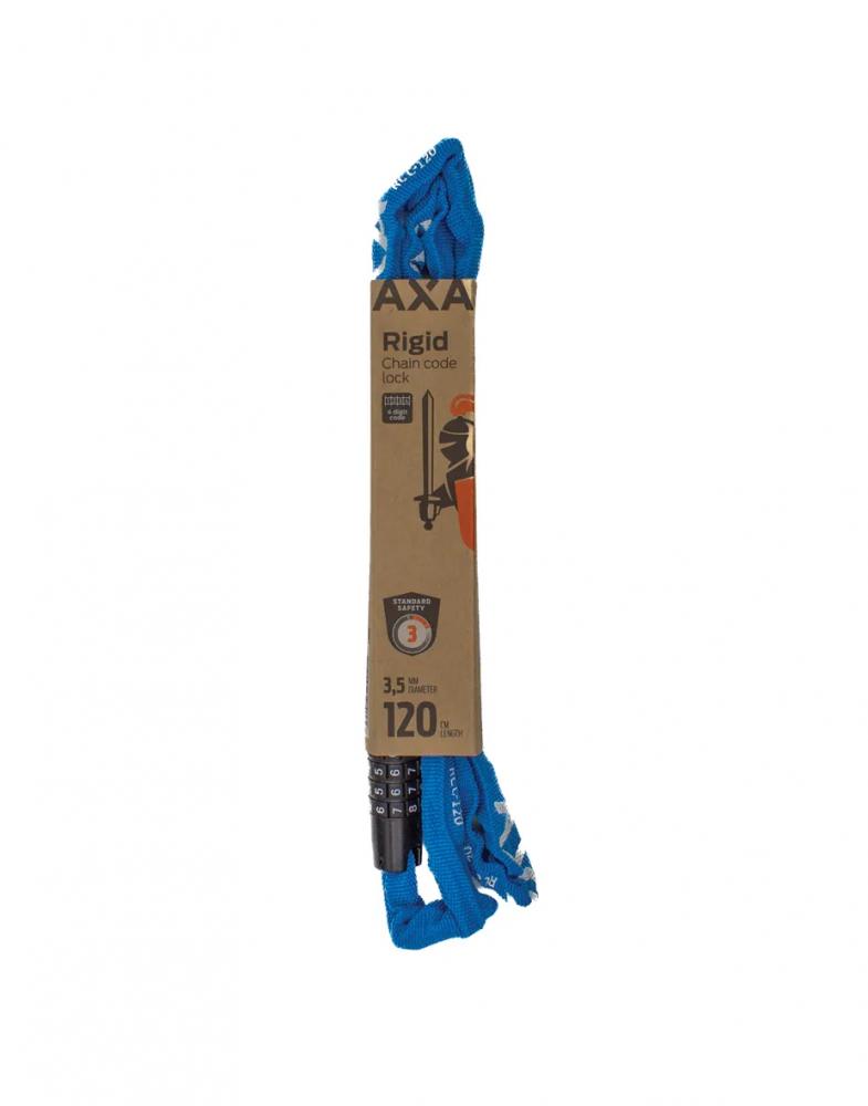 Axa Rigid RCC 120/3 - Schloss - 5 Kombinations-Kettenschloss - Blau 1.200 mm Länge Ø 3 5 mm Zahlencode