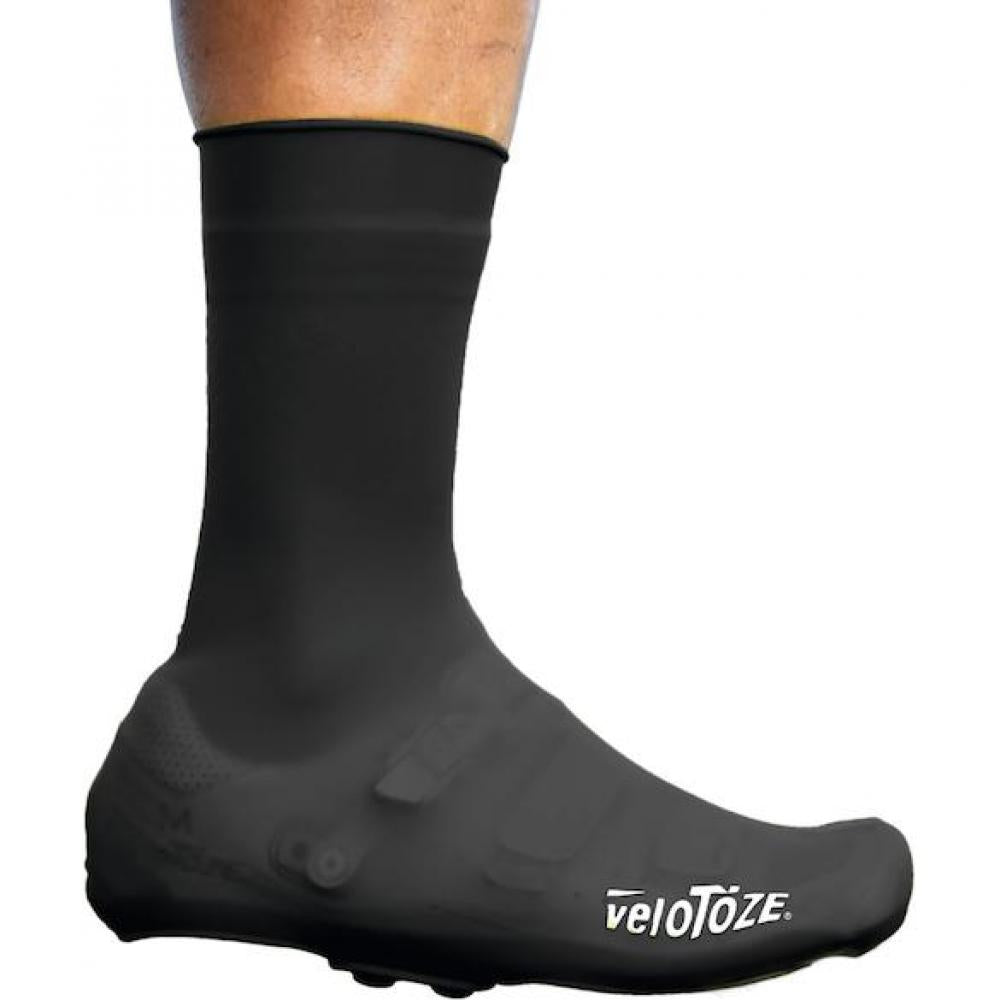 VeloToze Silicone Snap Road Überschuhe Größe M (40,5-42,5) Schwarz - leichte Silikon-Überschuhe mit Druckknöpfen