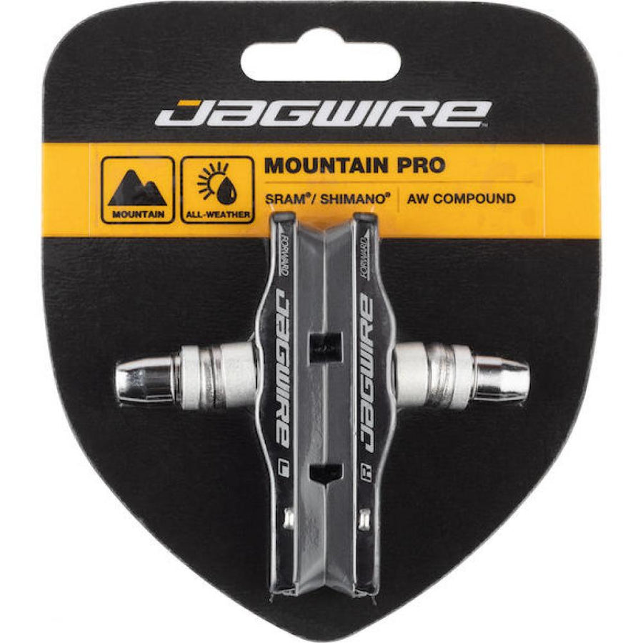 Jagwire Mountain Pro Cartridge-Bremsschuhe V-Brake Schwarz - 55g Allwetter-Bremsleistung