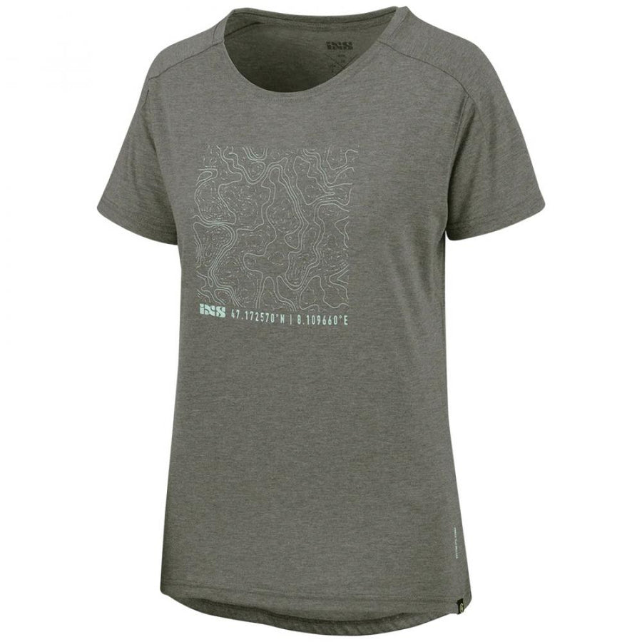 IXS Sports Division iXS Flow Girls Contour Tech Tee KM graphite - funktionelles Bike-Shirt für Mädchen