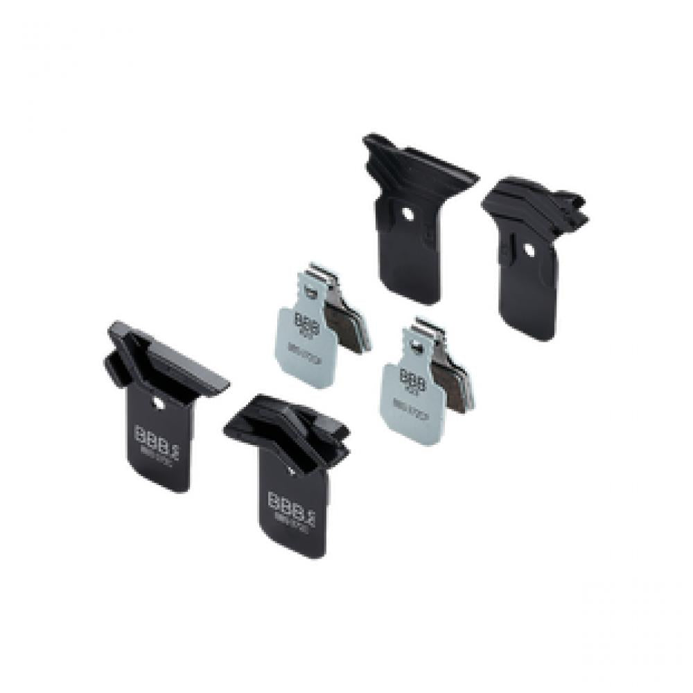 BBB Cycling Bremsbeläge DiscStop Coolfin [Standard] Schwarz/Stahlblau - starke, kontrollierte Scheibenbremsleistung