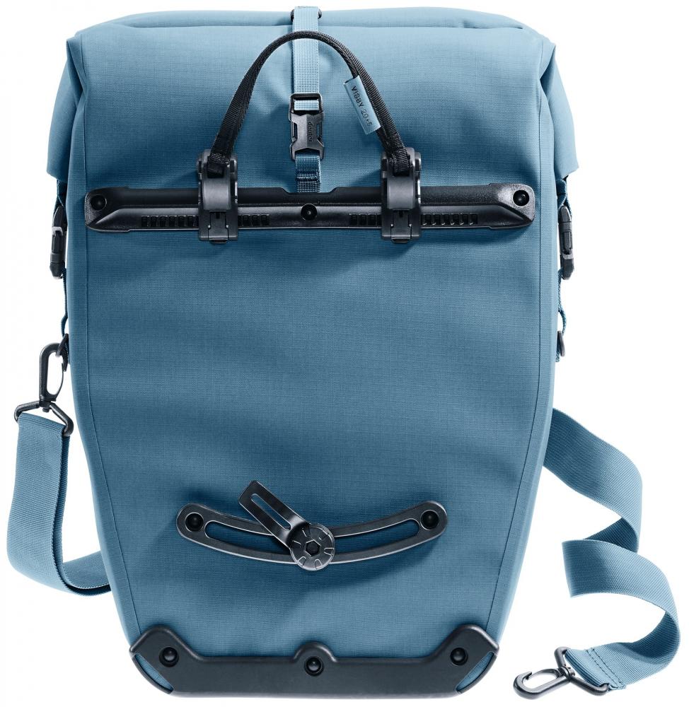 deuter Visby 20+5 Hinterradtasche wasserdicht - 25L Atlantic Blau mit BagFix-Halterung