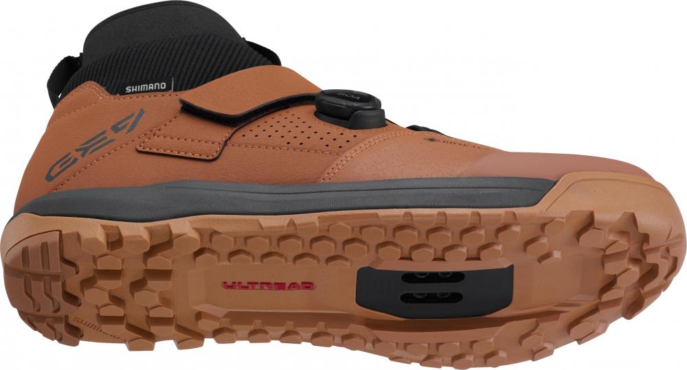 SHIMANO Fahrradschuhe GE900GTX Herren/Damen MTB SPD Größe 42 Braun - wasserdichte Gravity/Enduro Schuhe