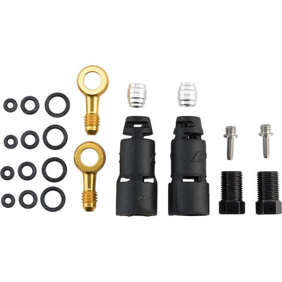 Jagwire Pro Quick-Fit Adapterset SRAM/AVID Schwarz/Gold - Langlebige Bremsleistung