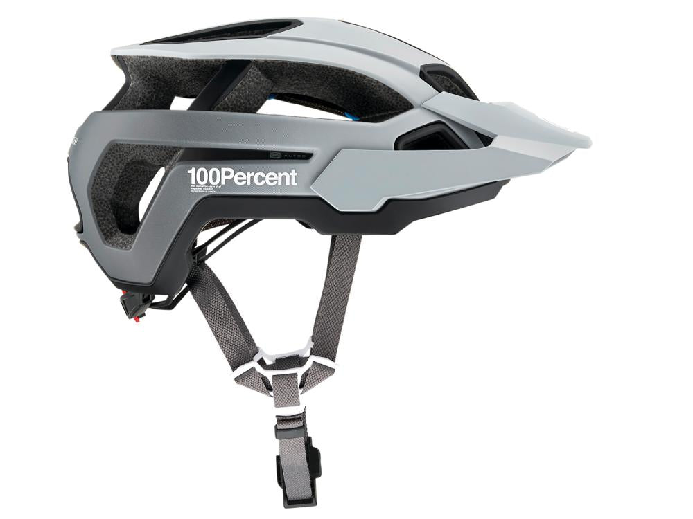 100% Altec helmet w/Fidlock L/XL Grey Fade - leichter All-Mountain-Helm mit Smartshock