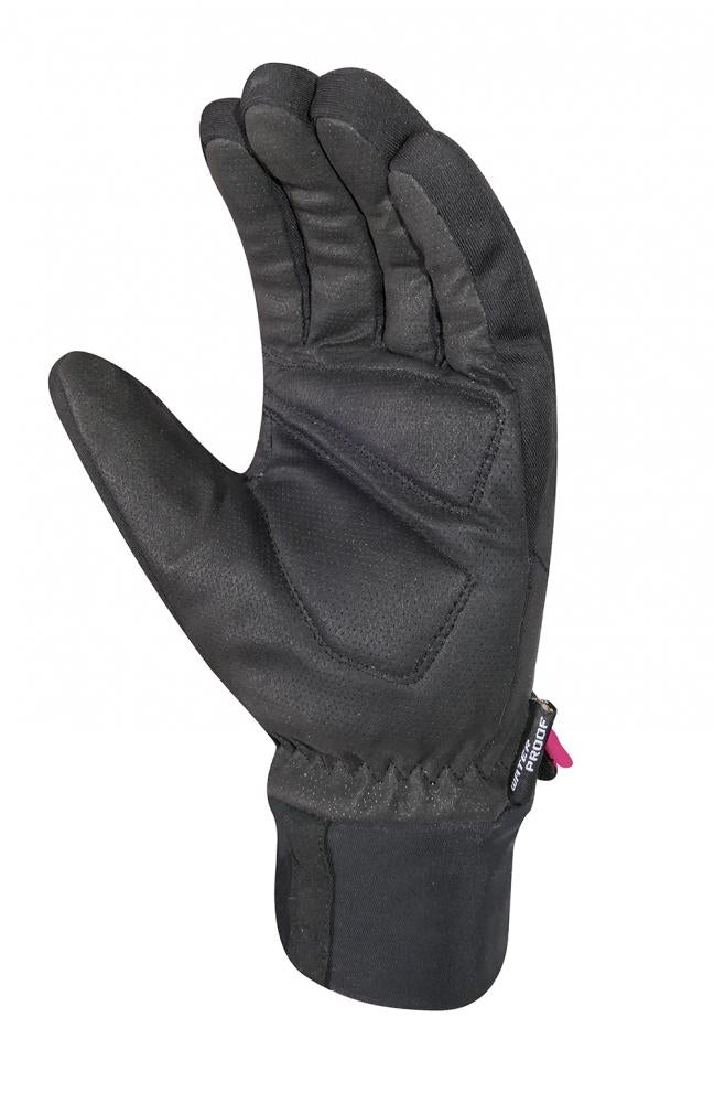 CHIBA Rain Pro - wasserdichte Radhandschuhe L schwarz/pink, atmungsaktiv, Touchscreen