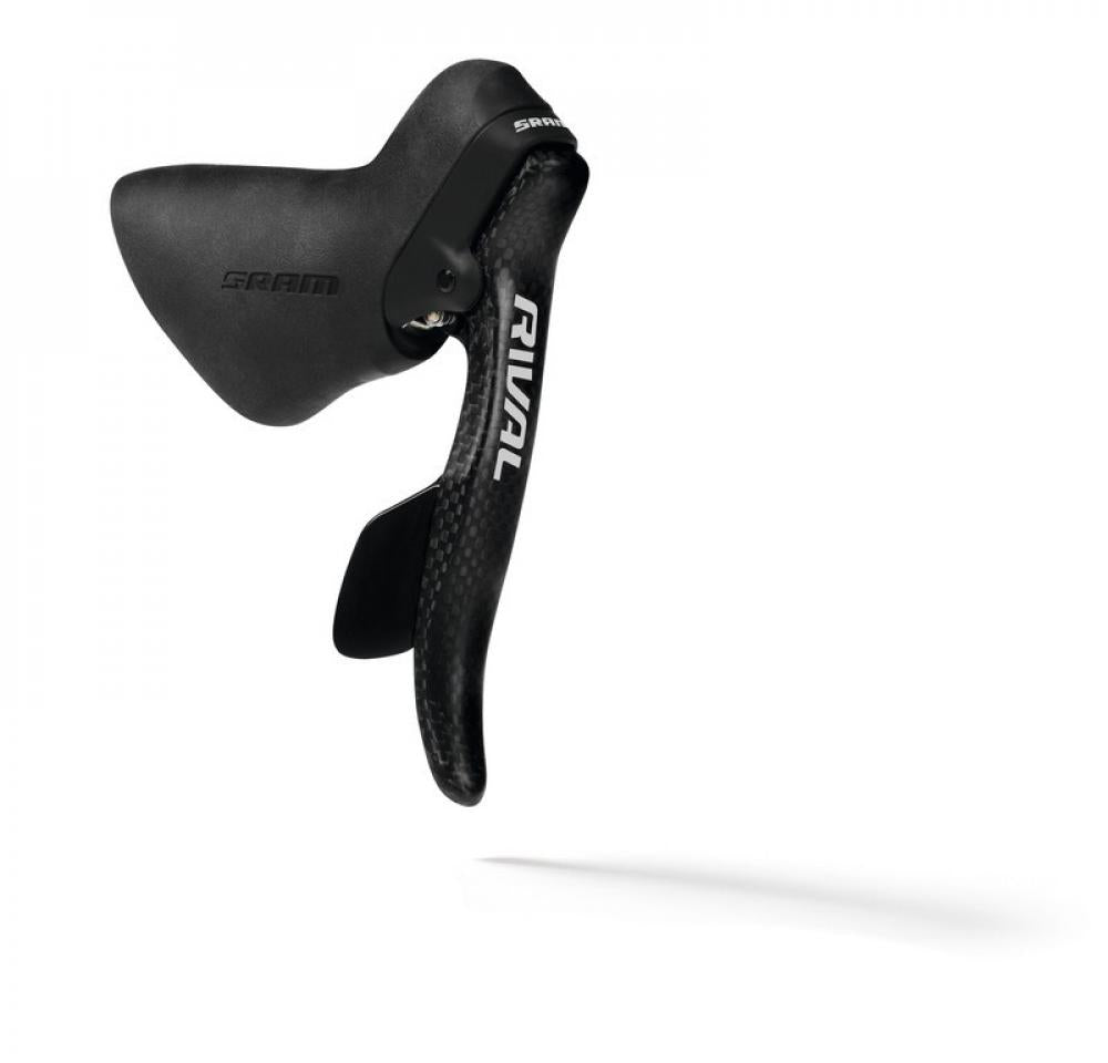 SRAM Rival Schalt-/Bremshebel links 2x10-fach DoubleTap Zero-Loss, schwarz Carbon-Hebel.