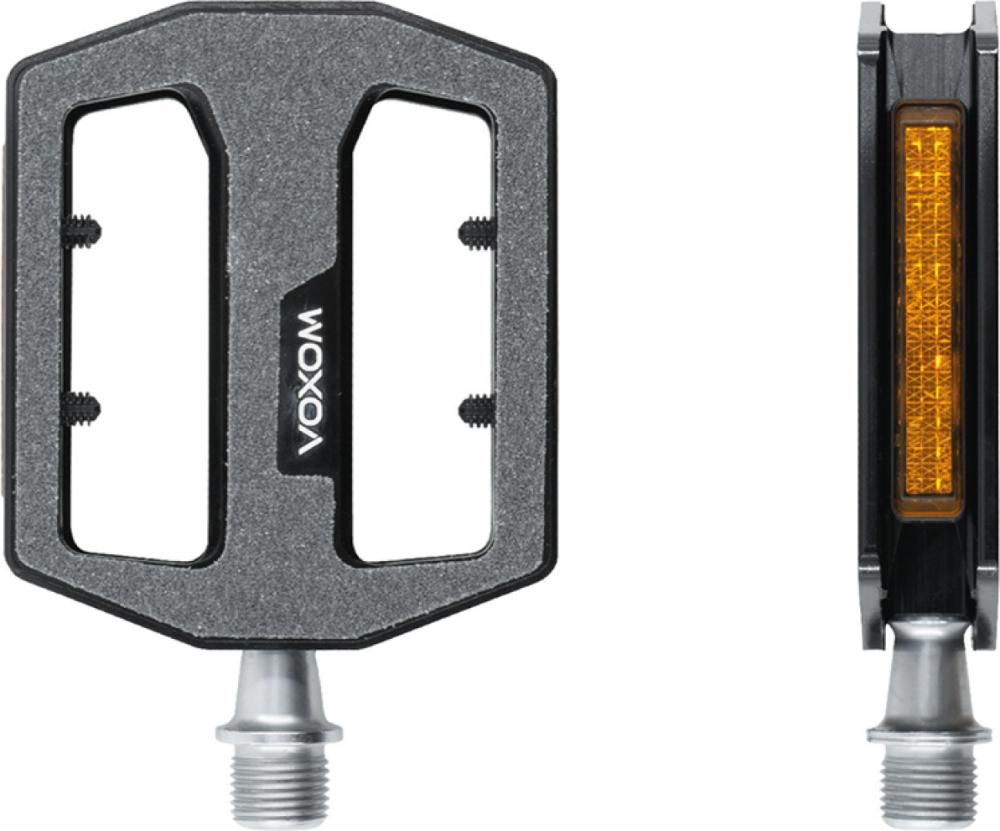 Voxom Pedal Touring Pedale Pe14 CNC schwarz Sandpapier Beschichtung Cr-Mo Achse gedichtete Industrielager