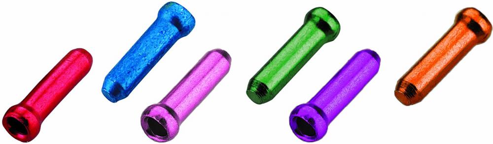 Jagwire Zugendhülsen Crimp 1,2/1,8 mm Color Mix - sicherer Abschluss für Schalt- und Bremszüge