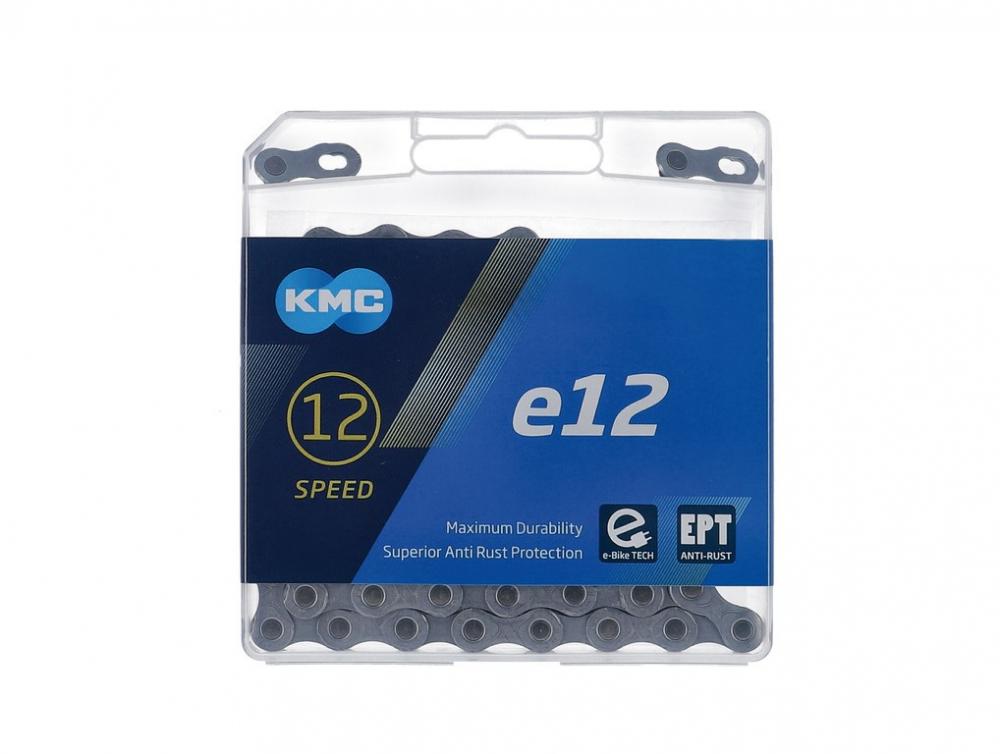 KMC Kette e12 EPT, 12-fach, 130 Glieder, E-Bike-kompatibel, extra langlebig, rostresistent, für hohe Belastungen